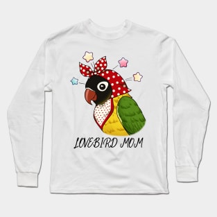 Nurturing Wings: Lovebird Mom's Parrot Passion Long Sleeve T-Shirt